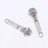 Maxbell 10 Pieces Alloy Microphone Model 1/12 Dollhouse Miniature Music Room Decor - Aladdin Shoppers