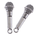 Maxbell 10 Pieces Alloy Microphone Model 1/12 Dollhouse Miniature Music Room Decor - Aladdin Shoppers