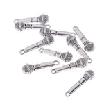 Maxbell 10 Pieces Alloy Microphone Model 1/12 Dollhouse Miniature Music Room Decor - Aladdin Shoppers