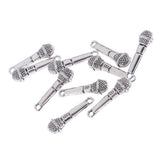 Maxbell 10 Pieces Alloy Microphone Model 1/12 Dollhouse Miniature Music Room Decor - Aladdin Shoppers