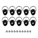Maxbell 10 Pieces Kayak Canoe Boat Dinghy D Ring Tie Down Loop with Screws Fishing Rigging Deck Fitting Mount Hardware Accessories - Aladdin Shoppers