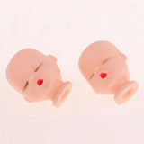 Maxbell 10 Pieces Red Lips Sleeping Doll Heads Sculpt For Mini Keychain Toy DIY Custom Body Parts - Aladdin Shoppers