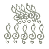 Maxbell 10 Pieces Tibetan Silver Music Note Symbol Necklace Pendants DIY Jewelry Findings Making Crafts - Aladdin Shoppers