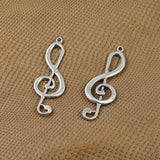 Maxbell 10 Pieces Tibetan Silver Music Note Symbol Necklace Pendants DIY Jewelry Findings Making Crafts - Aladdin Shoppers
