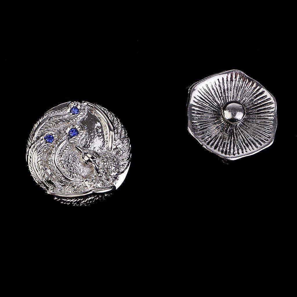 Maxbell 10 Pieces Vintage Design Rhinestone Crystal 18mm Snap Button Alloy Partner Beads Women Charm Bracelet Bangle Earrings Necklaces DIY Jewelry Findings - Aladdin Shoppers