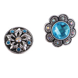 Maxbell 10 Pieces Vintage Design Rhinestone Crystal 18mm Snap Button Alloy Partner Beads Women Charm Bracelet Bangle Earrings Necklaces DIY Jewelry Findings - Aladdin Shoppers