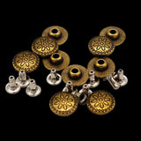 Maxbell 10 Sets Metal Round Rivets Studs 11mm Spots Spikes Nailhead for DIY Leathercraft - Aladdin Shoppers