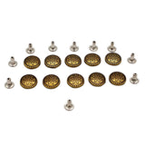 Maxbell 10 Sets Metal Round Rivets Studs 11mm Spots Spikes Nailhead for DIY Leathercraft - Aladdin Shoppers