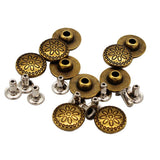 Maxbell 10 Sets Metal Round Rivets Studs 11mm Spots Spikes Nailhead for DIY Leathercraft - Aladdin Shoppers