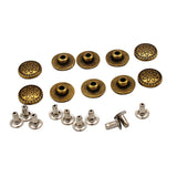 Maxbell 10 Sets Metal Round Rivets Studs 11mm Spots Spikes Nailhead for DIY Leathercraft - Aladdin Shoppers