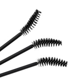 Maxbell 100 Disposable Eyelash Extension Brushes Set, Eye Lash Comb Spiral Mascara Wands Applicators Makeup Kit - Black - Aladdin Shoppers
