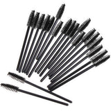 Maxbell 100 Disposable Eyelash Extension Brushes Set, Eye Lash Comb Spiral Mascara Wands Applicators Makeup Kit - Black - Aladdin Shoppers