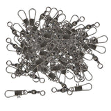 Maxbell 100 Mixed Size Barrel Swivels Connector Coarse Carp Sea Fishing Hook Tackle - Aladdin Shoppers