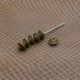 Maxbell 100 Pcs Antique Bronze Bicone Pattern Alloy Spacer Beads Loose Beads DIY Bracelet Findings - Aladdin Shoppers