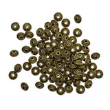 Maxbell 100 Pcs Antique Bronze Bicone Pattern Alloy Spacer Beads Loose Beads DIY Bracelet Findings - Aladdin Shoppers