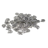 Maxbell 100 Pcs Tibetan Silver Hollow Out OM Yoga Round Charms DIY Necklace Making - Aladdin Shoppers