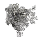 Maxbell 100 Pcs Tibetan Silver Hollow Out OM Yoga Round Charms DIY Necklace Making - Aladdin Shoppers