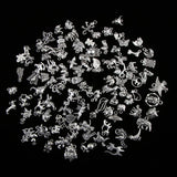 Maxbell 100 Piece Antique Silver Beads Pendant DIY Craft Making Finding Assorted Shape Handmade - Aladdin Shoppers