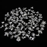 Maxbell 100 Piece Antique Silver Beads Pendant DIY Craft Making Finding Assorted Shape Handmade - Aladdin Shoppers