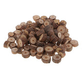Maxbell 100 Pieces 0.5-1cm Assorted Natural Pine Tree Wood Slices Logs Circles Discs for Arts & Crafts, Home Christmas Decorations, Wedding Event Ornaments - Aladdin Shoppers