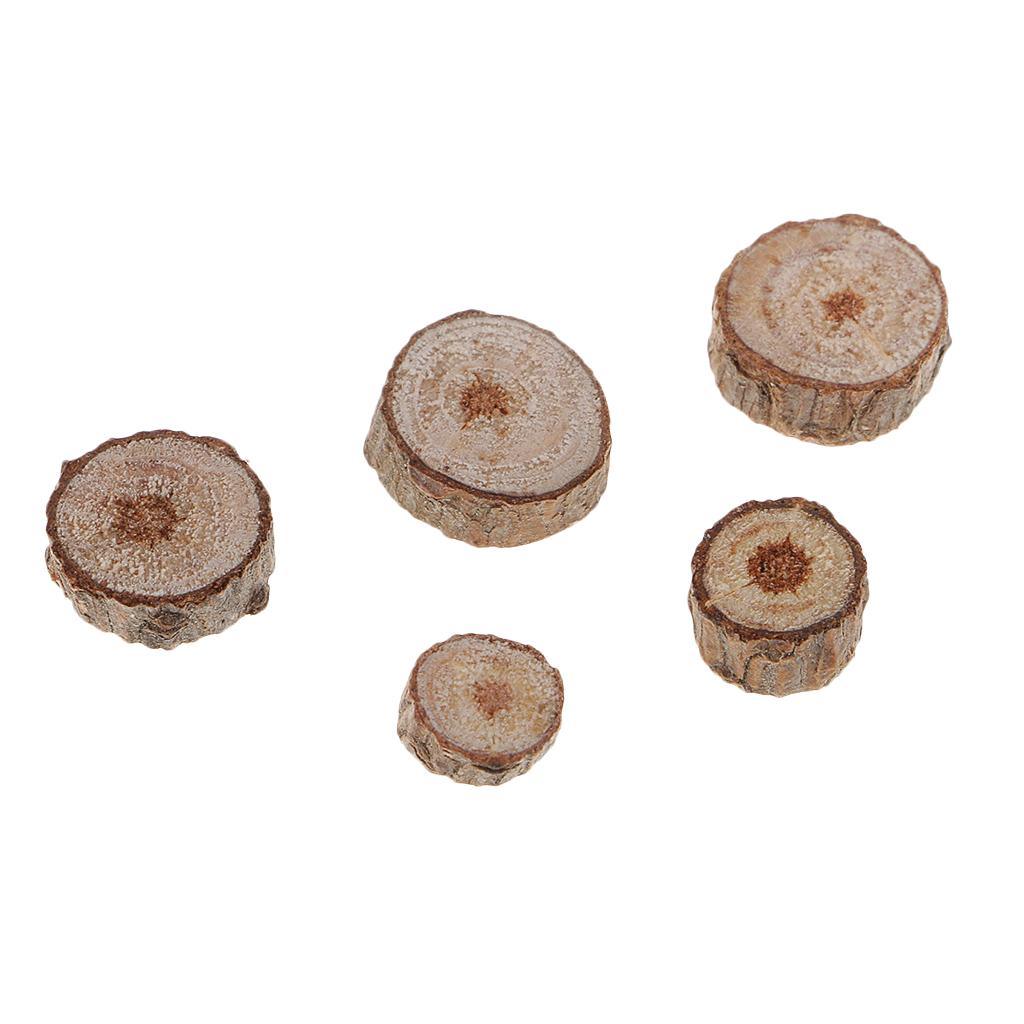 Maxbell 100 Pieces 0.5-1cm Assorted Natural Pine Tree Wood Slices Logs Circles Discs for Arts & Crafts, Home Christmas Decorations, Wedding Event Ornaments - Aladdin Shoppers