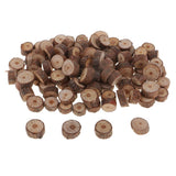 Maxbell 100 Pieces 0.5-1cm Assorted Natural Pine Tree Wood Slices Logs Circles Discs for Arts & Crafts, Home Christmas Decorations, Wedding Event Ornaments - Aladdin Shoppers