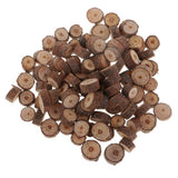 Maxbell 100 Pieces 0.5-1cm Assorted Natural Pine Tree Wood Slices Logs Circles Discs for Arts & Crafts, Home Christmas Decorations, Wedding Event Ornaments - Aladdin Shoppers