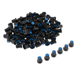 Maxbell 100 Pieces 6mm Plastic Potentiometer Control Volume Knobs Mini Cap blue