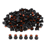 Maxbell 100 Pieces 6mm Plastic Potentiometer Control Volume Knobs Mini Cap orange - Aladdin Shoppers