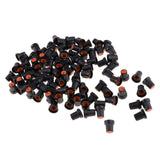 Maxbell 100 Pieces 6mm Plastic Potentiometer Control Volume Knobs Mini Cap orange - Aladdin Shoppers