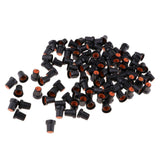 Maxbell 100 Pieces 6mm Plastic Potentiometer Control Volume Knobs Mini Cap orange - Aladdin Shoppers