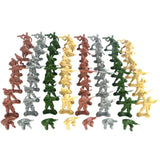 Maxbell 100 Pieces Army Men 5cm Soldier Action Figures Playset for Army Base Sand Scene Model Accessories Kids Toy Gift - Aladdin Shoppers