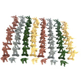 Maxbell 100 Pieces Army Men 5cm Soldier Action Figures Playset for Army Base Sand Scene Model Accessories Kids Toy Gift - Aladdin Shoppers