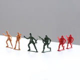 Maxbell 100 Pieces Army Men 5cm Soldier Action Figures Playset for Army Base Sand Scene Model Accessories Kids Toy Gift - Aladdin Shoppers