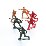 Maxbell 100 Pieces Army Men 5cm Soldier Action Figures Playset for Army Base Sand Scene Model Accessories Kids Toy Gift - Aladdin Shoppers