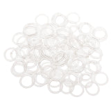 Maxbell 100 Pieces Clear Nylon Bra Strap Adjuster Slider O Ring Lingerie DIY Sewing Crafts 8mm