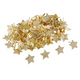 Maxbell 100 Pieces Gold Star Head Split Pin Metal Brads Paper Fasteners for Scrapbooking Paper Craft Card Making Kids DIY Craft - Aladdin Shoppers
