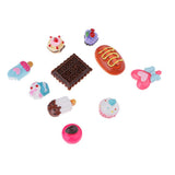 Maxbell 100 Pieces Lots Lovely Sweets Cookies Candies Chocolates DIY Flatbacks Cabochons Resin Flat Back Buttons DIY Scrapbooking Slime Charm Craft and More DIY Projects - Aladdin Shoppers