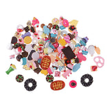 Maxbell 100 Pieces Lots Lovely Sweets Cookies Candies Chocolates DIY Flatbacks Cabochons Resin Flat Back Buttons DIY Scrapbooking Slime Charm Craft and More DIY Projects - Aladdin Shoppers