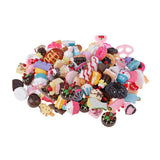 Maxbell 100 Pieces Lots Lovely Sweets Cookies Candies Chocolates DIY Flatbacks Cabochons Resin Flat Back Buttons DIY Scrapbooking Slime Charm Craft and More DIY Projects - Aladdin Shoppers