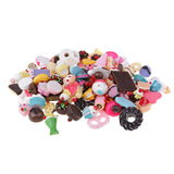 Maxbell 100 Pieces Lots Lovely Sweets Cookies Candies Chocolates DIY Flatbacks Cabochons Resin Flat Back Buttons DIY Scrapbooking Slime Charm Craft and More DIY Projects - Aladdin Shoppers