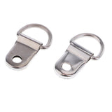 Maxbell 100 Pieces Single Hole Small D-Ring Picture Photo Frame Hanging Hangers 2.5 x 1 cm - Aladdin Shoppers
