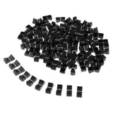 Maxbell 100 Pieces Touch Sensitive Slider Ribbed Mixer Fader Knob Caps 8mm Black - Aladdin Shoppers