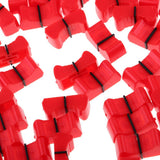 Maxbell 100 Pieces Touch Sensitive Slider Ribbed Mixer Fader Knob Caps 8mm Red - Aladdin Shoppers