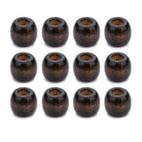Maxbell 100 Pieces Vintage Coffee Large Hole Wooden Barrel Beads Charms for Handmade Beading Macrame Jewelry Charms Crafts Making - Aladdin Shoppers