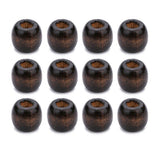 Maxbell 100 Pieces Vintage Coffee Large Hole Wooden Barrel Beads Charms for Handmade Beading Macrame Jewelry Charms Crafts Making - Aladdin Shoppers