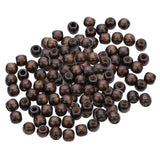 Maxbell 100 Pieces Vintage Coffee Large Hole Wooden Barrel Beads Charms for Handmade Beading Macrame Jewelry Charms Crafts Making - Aladdin Shoppers