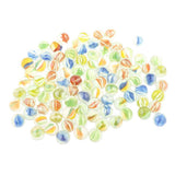 Maxbell 100Pcs 12mm Colorful Glass Marbles, Kids Marble Run Game, Marble Solitaire Toy Accs Vase Filler & Fish Tank Home Decor - Aladdin Shoppers
