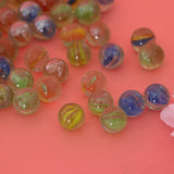 Maxbell 100Pcs 12mm Colorful Glass Marbles, Kids Marble Run Game, Marble Solitaire Toy Accs Vase Filler & Fish Tank Home Decor - Aladdin Shoppers