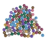 Maxbell 100Pcs Colorful Hollowed Filigree Ball Spacer Beads Jewelry Making Beads Becklace Bracelets Mini Metal Balls 8mm - Aladdin Shoppers
